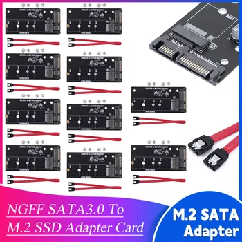 Адаптер M.2 SATA 22-контактный адаптер M2-SATA3 Не требуются драйверы программного обеспечения, карта адаптера NGFF, Быстрая передача данных для ПК-ноутбука
