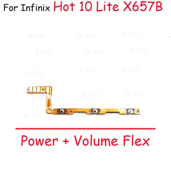 Для Infinix Hot 9 10 Lite Play X657 X657B X657C X680 X688 Переключатель Включения Выключения Питания Боковая Кнопка Регулировки громкости Гибкий Кабель