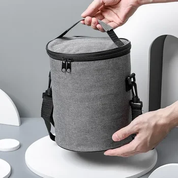 Круглая изолированная сумка для ланча Изолированная сумка из алюминиевой фольги Портативная сумка для бенто для работы с рисом Изолированные пакеты Фабричная коробка для льда