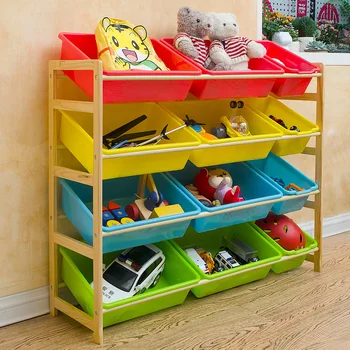Стеллаж для хранения детских игрушек из цельного дерева, ящик для хранения детских игрушек в детском саду, многослойная классификация отделки шкафа для хранения