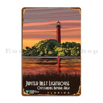 Металлические вывески Jupiter Inlet Lighthouse, Забавные таблички для клуба, паба, Дизайнерская Настенная Жестяная вывеска в пещере, Плакат