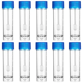 10шт пластиковых стаканчиков для образцов Одноразовые стаканчики для сбора образцов кала Стаканчики для образцов для тестирования (25-30 мл)