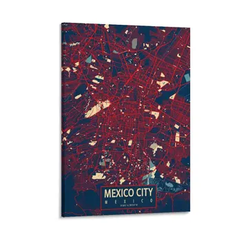 Карта Мехико - Надеюсь, фотографии с холстом для гостиной, плакаты, аниме, украшения для комнаты, эстетика плаката.
