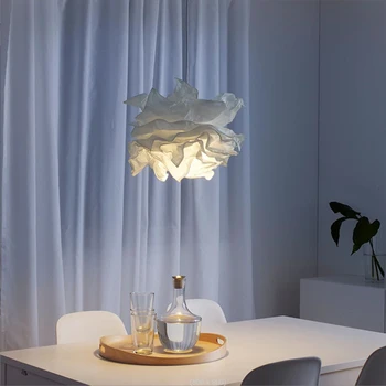 подвесной абажур 43 см, Индивидуальное Креативное Бумажное облако, Абажур для спальни, столовой, домашней комнаты, Люстра в Скандинавском стиле