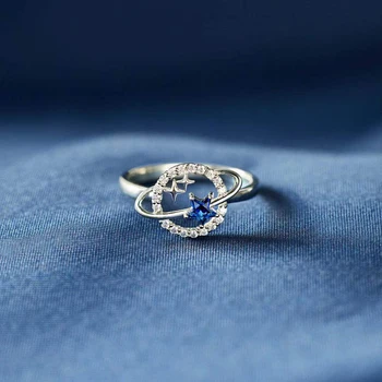 1 шт. Кольцо с циркониевой звездой Fashion Planet, женское кольцо из сплава с темпераментом, ювелирные изделия на каждый день
