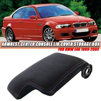 Черный Замшевый Подлокотник, Крышка Центральной Консоли, Ящик Для Хранения BMW E46 3 Серии 1999-2004