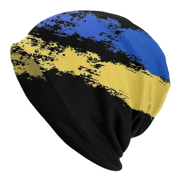 Шапочки с Украинским флагом, Кепки Для мужчин, женщин, Унисекс, Уличная зимняя теплая вязаная шапка для взрослых, Украина, Патриотические шляпы-капоты