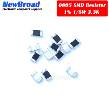 300ШТ 0805 SMD резистор 1% 3,3 К Ом 1/8 Вт 3K3 332