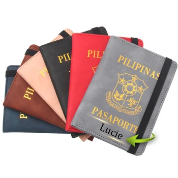 Обложка для паспорта Филиппины с индивидуальным названием, многофункциональный женский кошелек, держатель для паспорта, мужской банковский кейс для удостоверения личности, кредитные аксессуары для путешествий