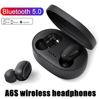TWS A6S Беспроводная Bluetooth-Гарнитура Наушники С Шумоподавлением Bluetooth-Наушники с Микрофоном для Huawei Xiaomi Redmi