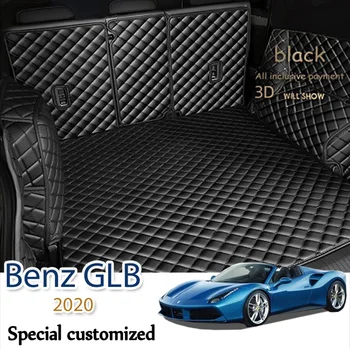 Кожаный коврик в багажник автомобиля для Mercedes-Benz GLB 2020, 5 мест, аксессуары для грузовых лайнеров, внутренний багажник