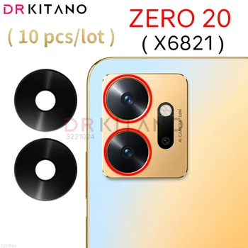 10 шт./лот Замена стеклянного объектива камеры заднего вида для Infinix Zero 20 X6821 с клейкой наклейкой