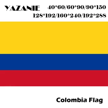ЯЗАНИ 60*90 см/90*150 см /120 * 180 см /160 * 240 см Колумбия Колумбийский Флаг 3x5 футов Подвесной Полиэфирный Флаг 4 фута x 6 футов Мировой Пользовательский Баннер