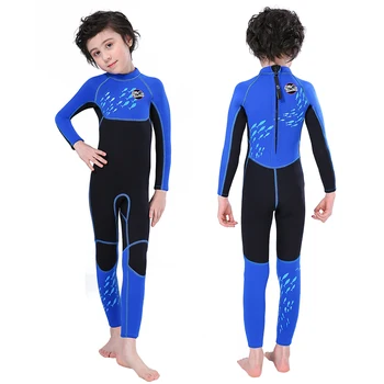 Серфинг Неопреновые купальники Гидрокостюм 3 мм для мальчиков Детский костюм для подводного плавания Купальники Длинные Теплые костюмы Подводная охота Водные виды спорта