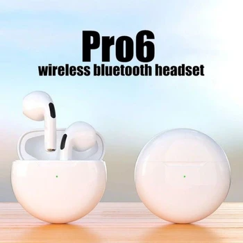 2023 Новые Беспроводные Наушники Pro 6 с микрофоном Fone Bluetooth Наушники Спортивная Гарнитура для Бега для Apple iPhone Xiaomi Pro6 Наушники