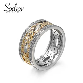 SODROV Винтажная корейская мода, серебряные/золотые кольца с полыми украшениями для женщин
