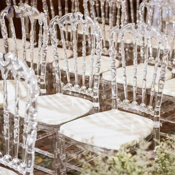 20 шт. прозрачного бамбука для свадьбы, акриловый стул, банкетное хрустальное сиденье, украшение для столовой семейного отеля