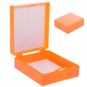 Двухрядный предметный ящик Стеклянные контейнеры Аксессуары для лотка для хранения микроскопов Abs