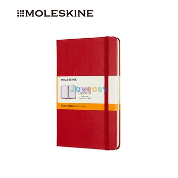 Блокнот Moleskine Classic, Твердая обложка, Средний размер (4,5 X 7 дюймов), ало-красный, 208 Страниц, для эскизов, Списков, случайных заметок, канцелярских принадлежностей