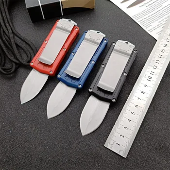 Micro OTF Tech Knife Combat Troo серии 5cr13 Лезвие из цинково-алюминиевого сплава твердостью 57HRC Ручка Наружный карман для самообороны