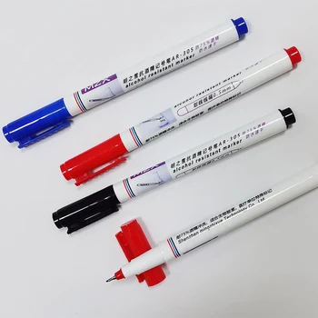 Ручка для нанесения антиалкогольной маркировки AR-305, устойчивая к стирке, Термостойкий наконечник для биологических экспериментов 1,0 мм, 4 цвета на выбор
