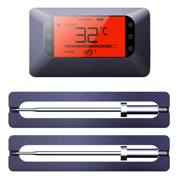 BT 5,0 Термометр для Барбекю BF-6 Беспроводной Термометр для Барбекю Печь Для Выпечки Приложение Дисплей Термометр ЖК-Цифровой Термометр С 2 Зондами