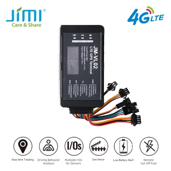 JIMI VL02 GPS-трекер автомобиля, 4G-локатор автомобиля, облачное хранилище, устройство для отслеживания аренды, обнаружение состояния двери, приложение для борьбы с воровством