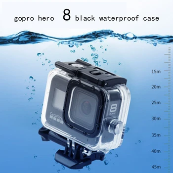 Для Gopro 8 Водонепроницаемый корпус, чехол для дайвинга на 60 м, защитная оболочка, подводная коробка для Go pro Hero 8, черные аксессуары для камеры