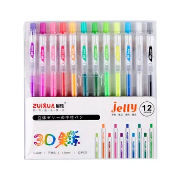 Желеобразная трехмерная гелевая ручка, цветная, многоцветная, набор ручек Dream Fairy Press для студентов Rainbow School