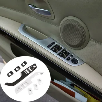 ABS Кнопка подъема стекла окна автомобиля Рамка Накладка наклейка подходит для BMW 3 серии E90 E92 2005-2012 Аксессуары для интерьера автомобилей