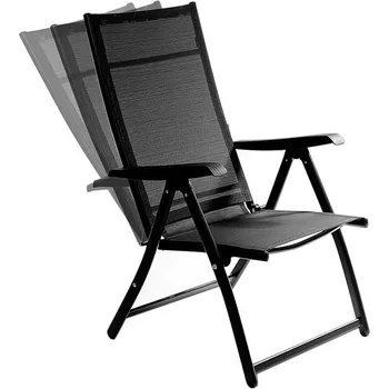 TechCare, сверхпрочный, прочный Складной стул с регулируемой спинкой, кресло для отдыха в саду и у бассейна, уличная мебель для гостиной