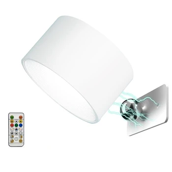 Светодиодное Настенное Бра, Настенное Крепление RGB Лампы USB Перезаряжаемый Магнитный Шар С Вращением на 360 °, Беспроводной Настенный Светильник Для Прикроватной Тумбочки