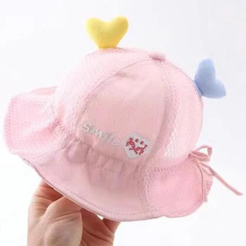 Летняя Солнцезащитная шляпа для маленьких девочек, Регулируемые весенние кепки принцессы, солнцезащитные кепки Для мальчиков, Повседневная дорожная шляпа 3 м-24 м