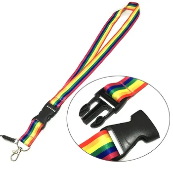 Многоцветные шейные ремешки для мобильного телефона с быстросъемной пряжкой, красочные пустые простые ремешки для ключей, бейджи, удостоверения личности, шейные ремешки