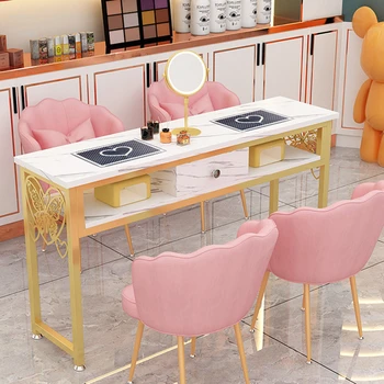 Современный японский маникюрный стол и набор стульев, профессиональный маникюрный стол в итальянском салоне красоты, столы для двойного макияжа, столы для маникюра