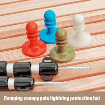 TPR Guard Крышка для защиты от молнии, защита от грома, палатка для кемпинга, шляпа для палаток, опора для палаток, комплект брезентовых захватов для палаток