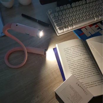 Чтение в постели Гибкие книжные фонари Шейная лампа с 4 светодиодными лампами регулируемой яркости Идеально подходит для шитья и вязания