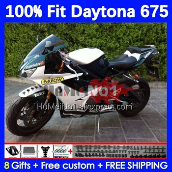 OEM обвес для Daytona 675 Daytona-675 2009 2010 2011 2012 194No.110 белый глянцевый Daytona675 09 10 11 12 Обтекатель пресс-формы для литья под давлением