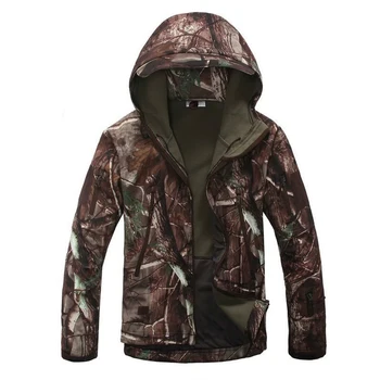 Outdoor Pro Man Военно-тактическая Походная куртка Lurker Shark Skin Softshell V5 Outdoor Hunting Coat с капюшоном Армейская Камуфляжная верхняя одежда
