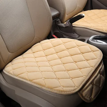 Универсальная зимняя теплая подушка для автокресла, Противоскользящая Подушка для сиденья переднего стула, Дышащая прокладка, Протектор для автокресла, Чехлы для сидений для автомобилей