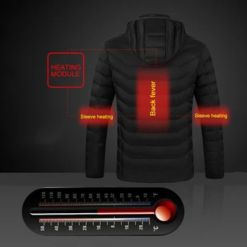 9 зон обогрева, куртки с электрическим подогревом, 3 температурных режима, зарядка через USB, куртки с электрическим подогревом, быстрый нагрев для занятий спортом на открытом воздухе