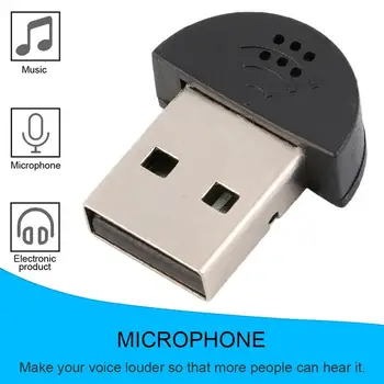 Микрофон Super Mini USB 2.0, портативный студийный речевой микрофон, аудиоадаптер, бесплатный драйвер для ноутбука / Notebook / PC / MSN / Skype