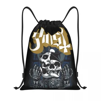 Изготовленные на заказ винтажные сумки Impera Ghost Halloween на шнурке для покупок, рюкзаки для йоги, женские мужские сумки для рок-группы, спортивные сумки для спортзала