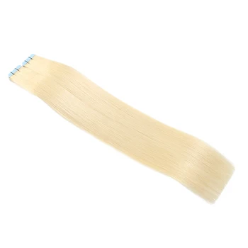 24 Дюйма ленты для наращивания волос Натуральные волосы Светлые Настоящие Человеческие волосы Бесшовные прямые ленты для наращивания человеческих волос