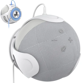 Кронштейн Портативных Аудиоколонок Для Настенного монтажа с Поддержкой Bluetooth-совместимых Динамиков с управлением Кабелем для Amazon Echo Dot 5/4
