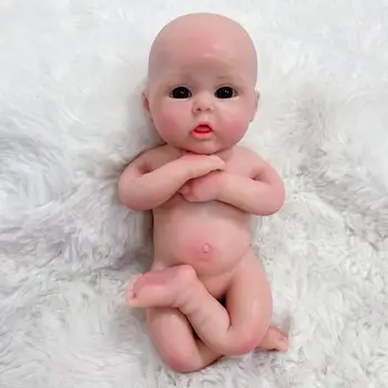 22-Сантиметровая кукла-Реборн, раскрашенная из мягкого на ощупь твердого силикона, кровавый шелк, отчетливо видимая модель детской одежды, имитирующая реальные игрушки