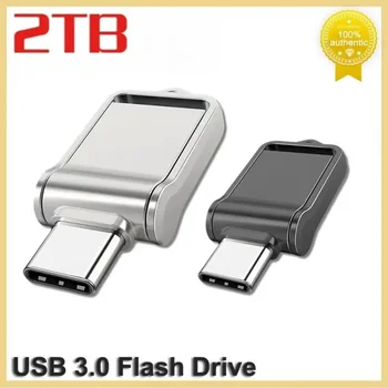 USB Флэш-накопитель 2 ТБ Флешка 128 ГБ Мини Высокоскоростной Металлический U-диск Портативный Накопитель USB Memoria 1 ТБ 512 ГБ 256 ГБ USB-памяти