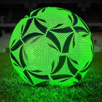 Размер 5 Светящийся Футбольный Мяч Износостойкие Светящиеся Футбольные Мячи для Ночных Игр Тренировочные Подарки Светящиеся Футбольные Мячи PU Football