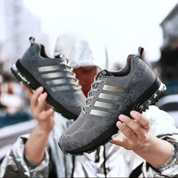 Мужская обувь Дышащие классические кроссовки для бега Женские уличные легкие удобные сетчатые туфли без застежки для ходьбы Stenis Unisex