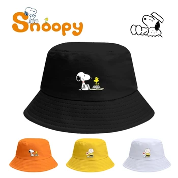 Снупи рыбак шляпа мультфильм мальчики девочки пара солнцезащитная кепка Чарли модный тренд сто взять солнцезащитную шляпу анти-УФ креативная солнцезащитная кепка подарок